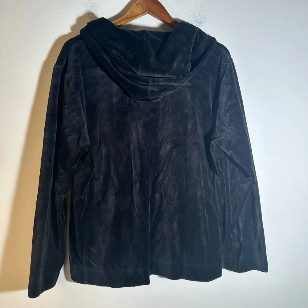 Black Hooded Zip-Up Jacket